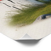 Poster Ours grizzli avec Totem Pole Art de la faune (Coin)