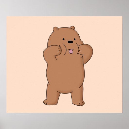 Poster Ours grizzli Bare BearsMC (Devant)