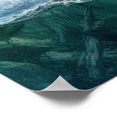 Poster Ours grizzlis avec saumon à truite arc-en-ciel 18x (Coin)