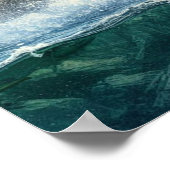 Poster Ours grizzlis avec saumon à truite arc-en-ciel 24x (Coin)