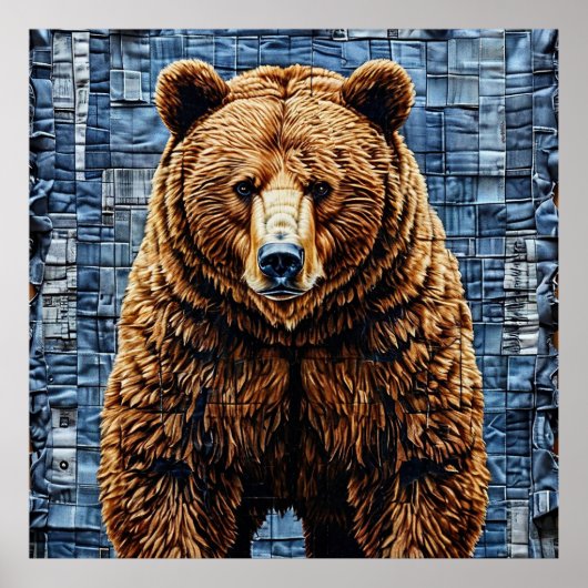 Poster Ours grizzly (Devant)