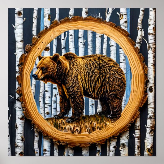 Poster Ours grizzly (Devant)