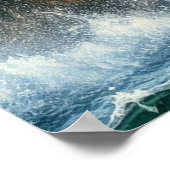 Poster Ours Grizzly avec saumon à truite arc-en-ciel 16x2 (Coin)