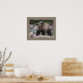 Poster Ours grizzly - Pastels (Cuisine)
