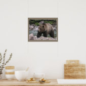 Poster Ours grizzly - Pastels (Cuisine)