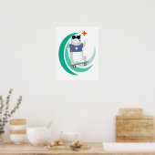 Poster Ours hipster faisant du skateboard (Cuisine)
