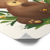 Poster Ours • Illustration d'animal de forêt Sois courage (Coin)