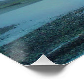 Poster Ours Kermode Rare (Ours Esprit) et rivière Misty (Coin)