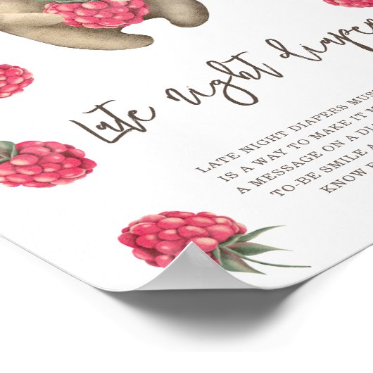 Poster Ours - Late couches de nuit (Coin)