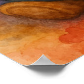 Poster Ours lisant amoureux - Art aquarelle (Sans texte) (Coin)