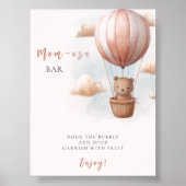 Poster Ours maman-osa sur le Baby shower de ballon (Devant)
