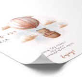 Poster Ours maman-osa sur le Baby shower de ballon (Coin)