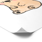 Poster Ours mignon art de nurserie (Coin)