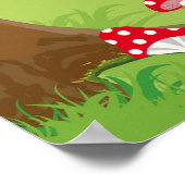 Poster Ours mignon mangeant du miel (Coin)