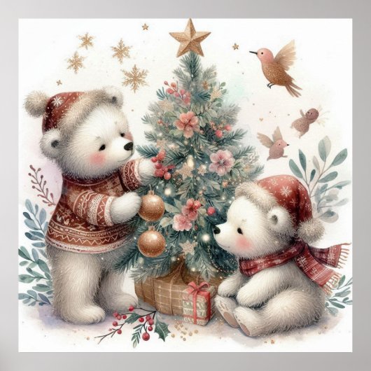 Poster Ours Noël 1 (Devant)