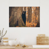 Poster Ours noir debout près d'un arbre (Cuisine)