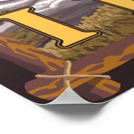 Poster Ours noir en forêt - Idaho (Coin)