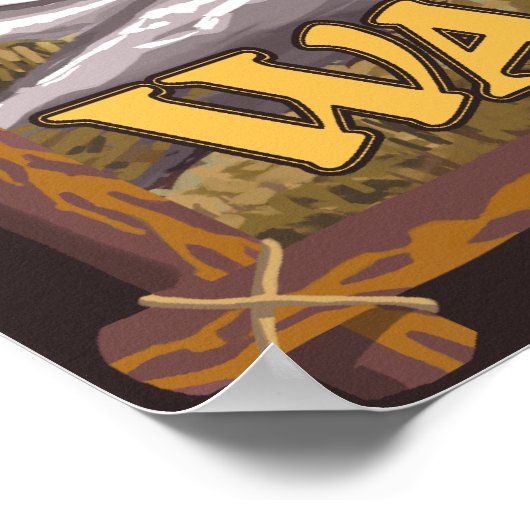 Poster Ours noir en forêt - North Cascades, Washington (Coin)