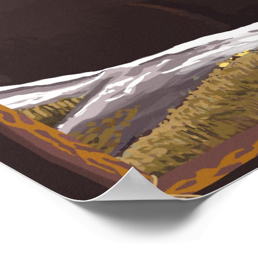 Poster Ours noir en ForêtUtah (Coin)