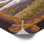 Poster Ours noir sur la scène forestière - Oregon (Coin)