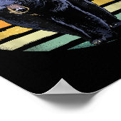 Poster Ours noir Vintage (Coin)