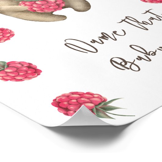 Poster Ours - Nom de l'aliment pour bébé (Coin)