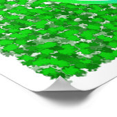 Poster Ours Panda Arc-en-Ciel Mignon Sur Fond De Feuillag (Coin)