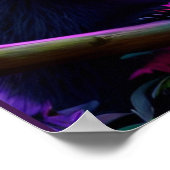 Poster Ours Panda et Fleurs (Coin)