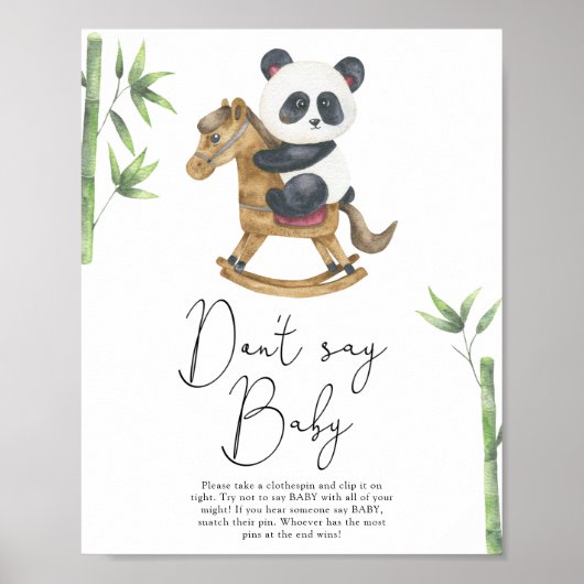 Poster Ours Panda Ne dites pas bébé (Devant)
