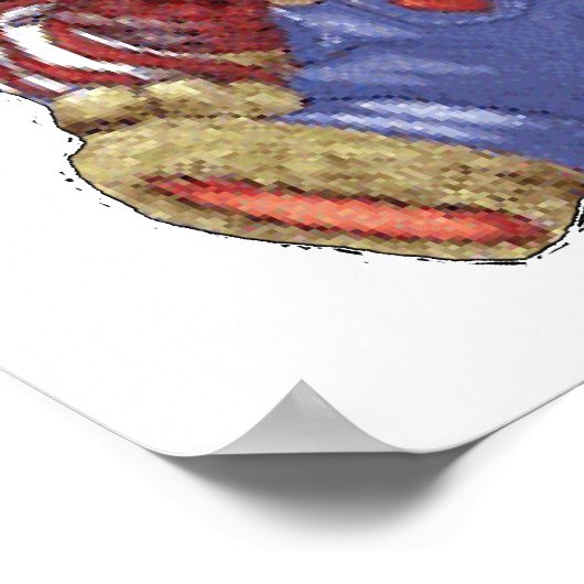 Poster Ours patriotique (Coin)