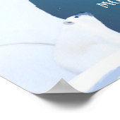 Poster Ours polaire Amour Hiver léger du Nord (Coin)