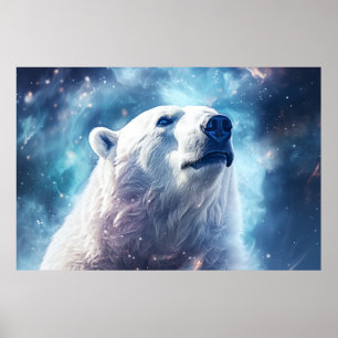 Poster Ours polaire animal sauvage Majestic Wilderness Ar