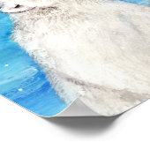 Poster Ours polaire avec Marshmallow grillé (Coin)