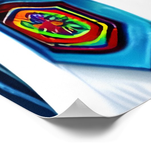 Poster Ours polaire en uniforme et feu d'artifice | Art A (Coin)