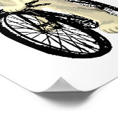 Poster Ours polaire équitation vélo, Ours drôle (Coin)