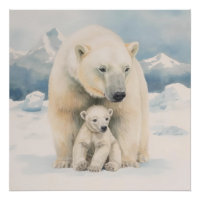 Ours polaire et épicerie Élégance arctique