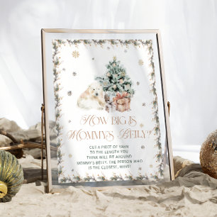 Poster Ours polaire mignon d'hiver Quelle taille a le ven