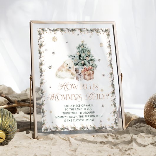 Poster Ours polaire mignon d'hiver Quelle taille a le ven