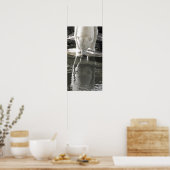 Poster Ours polaire, noir et blanc (7) (Cuisine)