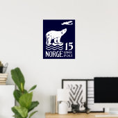 Poster Ours polaire norvégien 1925 (Bureau à domicile)