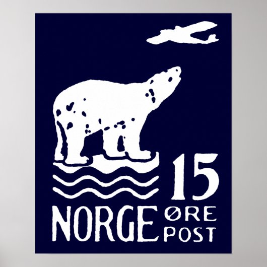 Poster Ours polaire norvégien 1925 (Devant)
