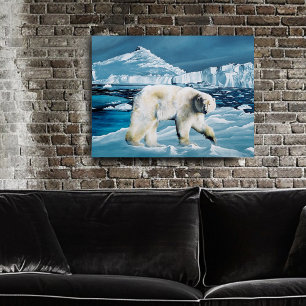 Poster Ours polaire roi de l'Arctique