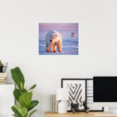 Poster ours polaire, Ursus maritimus (Bureau à domicile)