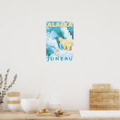 Poster Ours polaires & Cub - Juneau, Alaska (Cuisine)