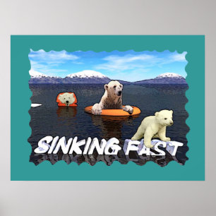 Poster Ours polaires - Sinking Fast