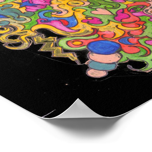 Poster Ours psychédélique (Coin)