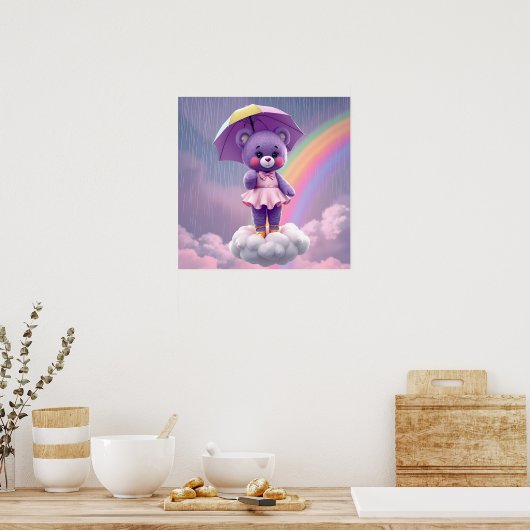 Poster Ours rare ~ Violet (Cuisine)