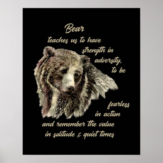 Poster Ours Totem Animal Spirit Guide pour Inspiration (Devant)