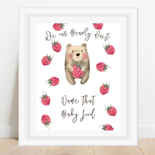 Poster Ours - Trouvez le nom de ce pot pour bébé