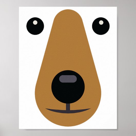 Poster Ours Visage mignonne Facile Halloween Costume Enfa (Devant)